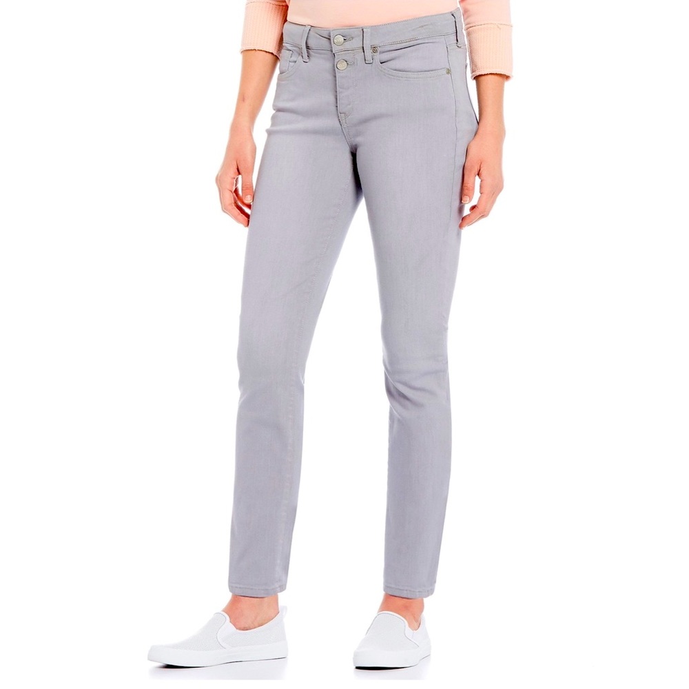 NYDJ
Sheri Slim Leg High Rise Side Slit Ankle Jeans